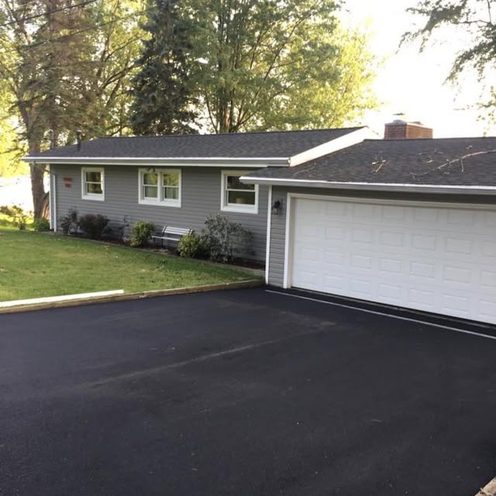 New asphalt driveway in an Erie, PA neighborhood